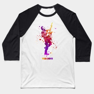 Bruce Springsteen The Boss Watercolor Splatter 08 Baseball T-Shirt